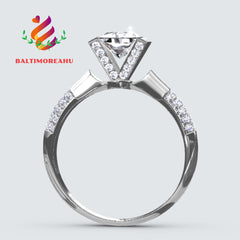 Baltimoreahu diamond square wedding ring